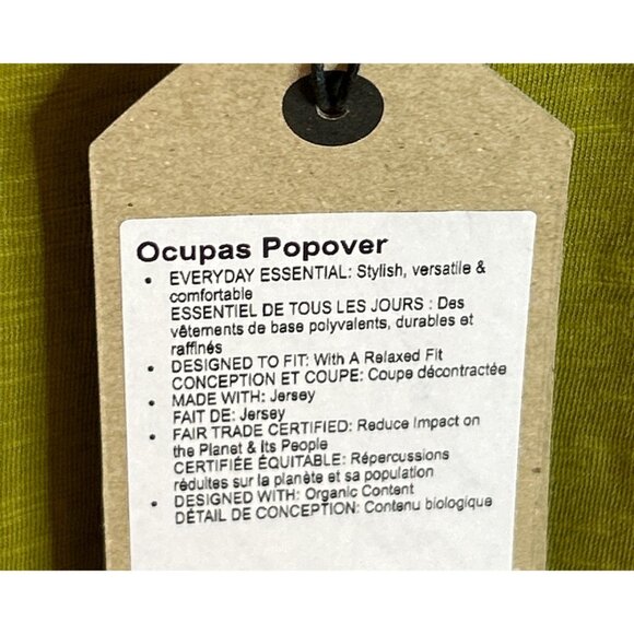 Prana Ocupas Popover Top Sweet Grass Green Size Small NWT - Picture 7 of 9